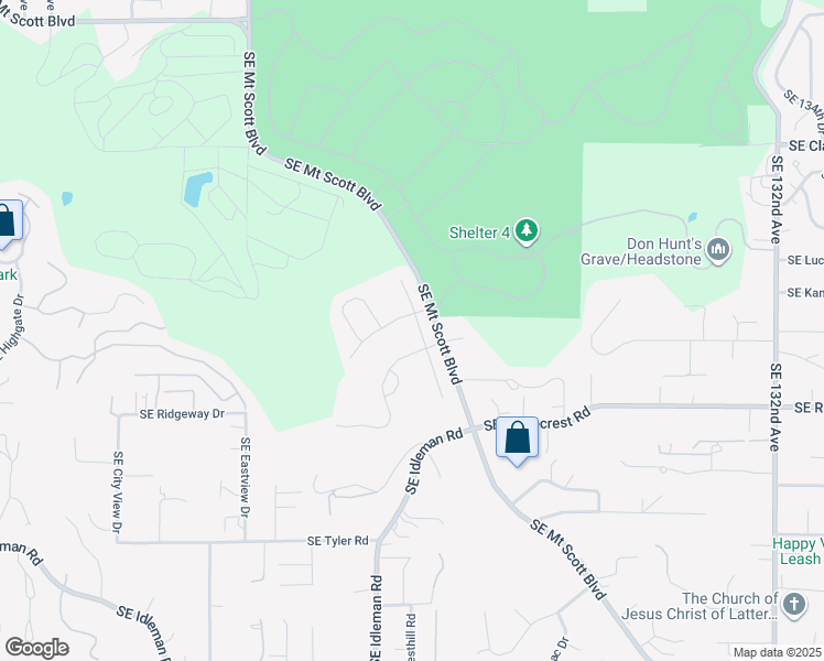 map of restaurants, bars, coffee shops, grocery stores, and more near 9261 Southeast Hamilton Lane in Portland