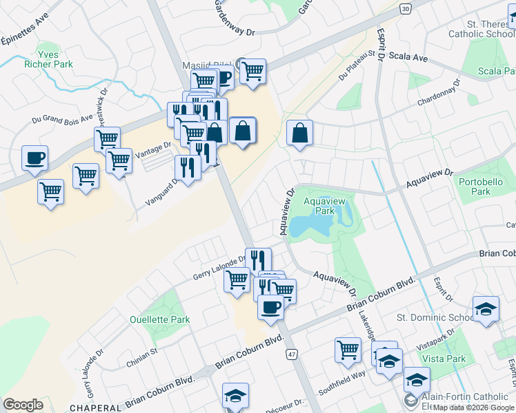 map of restaurants, bars, coffee shops, grocery stores, and more near 312 Shepperton Street in Ottawa