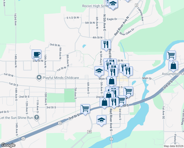 map of restaurants, bars, coffee shops, grocery stores, and more near 533 Main Street in Cold Spring