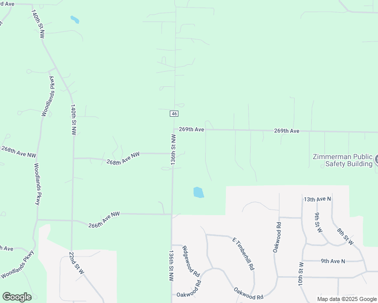 map of restaurants, bars, coffee shops, grocery stores, and more near 26830 136th Street Northwest in Zimmerman