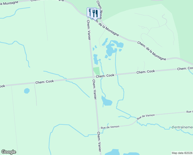 map of restaurants, bars, coffee shops, grocery stores, and more near 1611 Chemin Cook in Gatineau