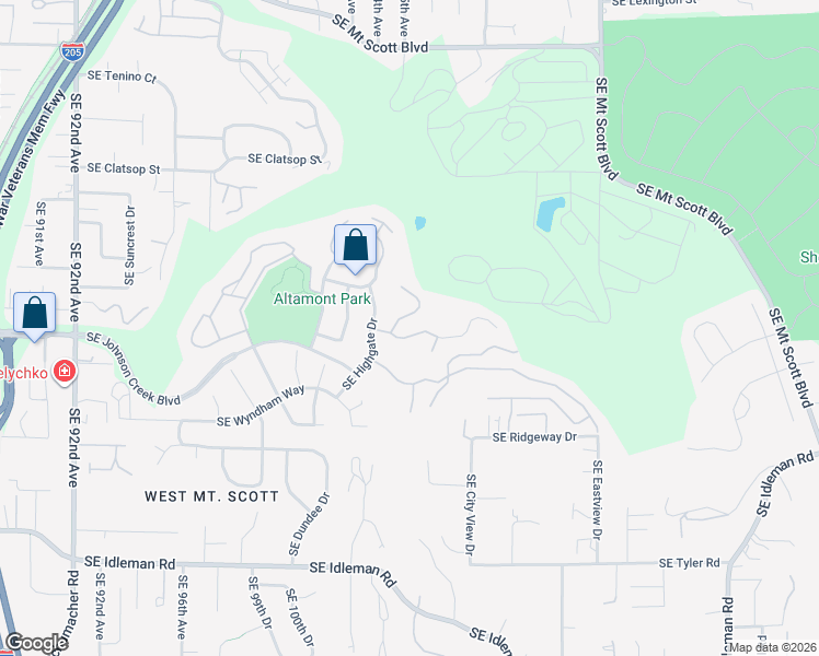 map of restaurants, bars, coffee shops, grocery stores, and more near 9099 Southeast Augustine Court in Happy Valley