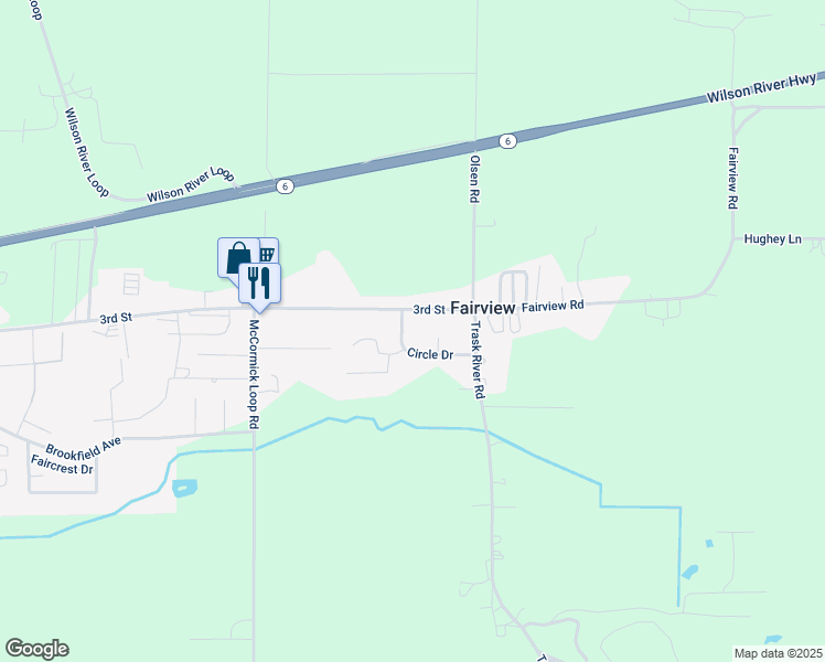 map of restaurants, bars, coffee shops, grocery stores, and more near 5501 3rd Street in Tillamook