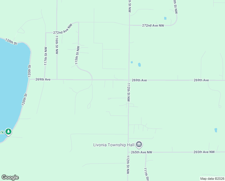 map of restaurants, bars, coffee shops, grocery stores, and more near 11279 269th Avenue in Zimmerman