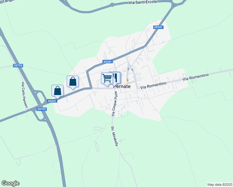 map of restaurants, bars, coffee shops, grocery stores, and more near in Pernate