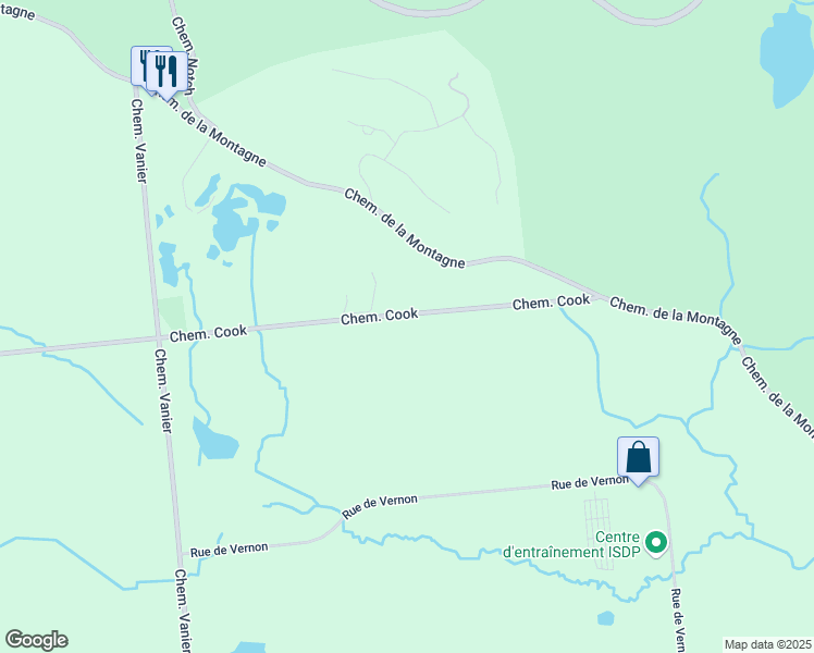 map of restaurants, bars, coffee shops, grocery stores, and more near 1767 Chemin Cook in Gatineau