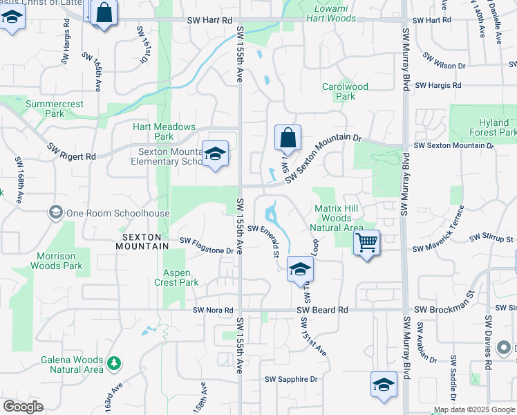 map of restaurants, bars, coffee shops, grocery stores, and more near 8565 Southwest Turquoise Loop in Beaverton