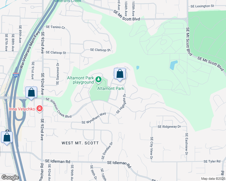 map of restaurants, bars, coffee shops, grocery stores, and more near 8996 Southeast Bristol Park Drive in Happy Valley