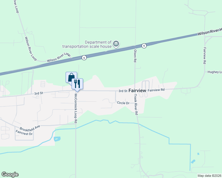 map of restaurants, bars, coffee shops, grocery stores, and more near 5470 3rd Street in Tillamook
