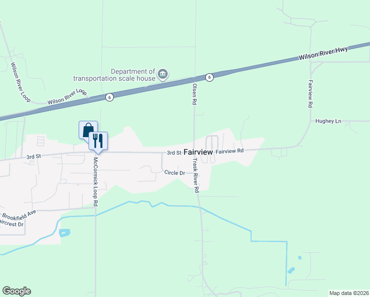 map of restaurants, bars, coffee shops, grocery stores, and more near 5513 3rd Street in Tillamook