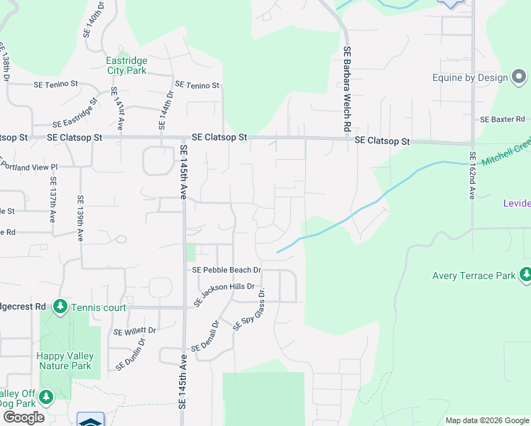 map of restaurants, bars, coffee shops, grocery stores, and more near 14998 Southeast Northern Heights Drive in Happy Valley