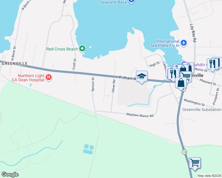 map of restaurants, bars, coffee shops, grocery stores, and more near 25 Oliver Road in Greenville