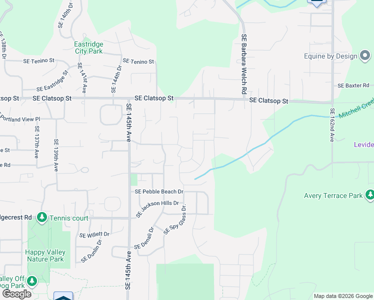map of restaurants, bars, coffee shops, grocery stores, and more near 9165 Southeast Spy Glass Drive in Happy Valley