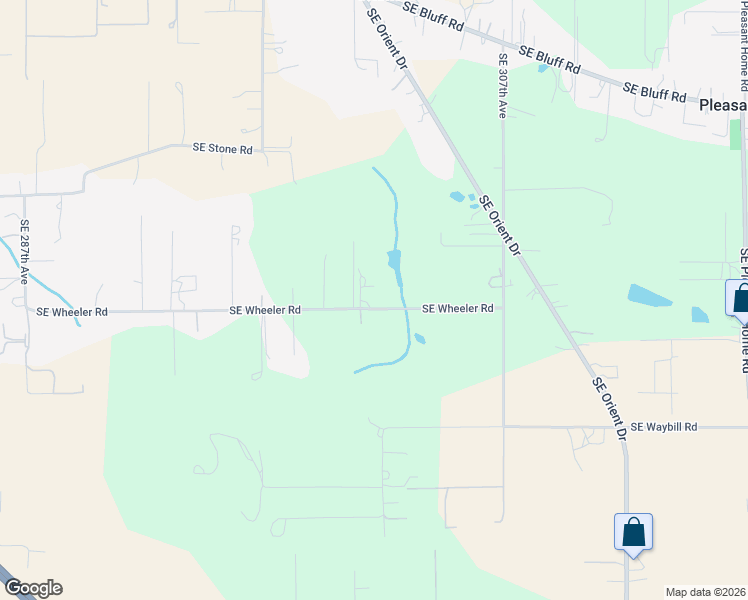map of restaurants, bars, coffee shops, grocery stores, and more near 30185 Southeast Wheeler Road in Boring
