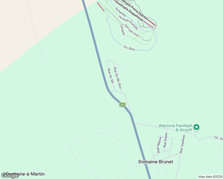 map of restaurants, bars, coffee shops, grocery stores, and more near Rue des Astronautes in Montérégie