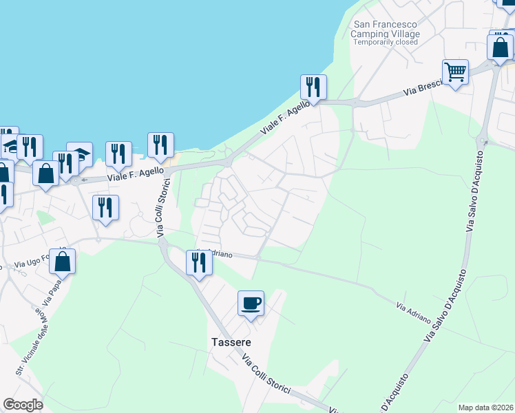 map of restaurants, bars, coffee shops, grocery stores, and more near 8 Via Cassio in Desenzano del Garda