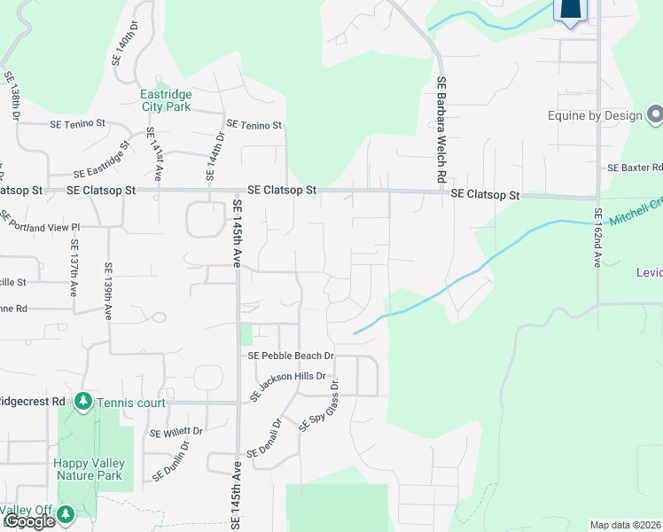 map of restaurants, bars, coffee shops, grocery stores, and more near 8840 Southeast Christilla Lane in Happy Valley