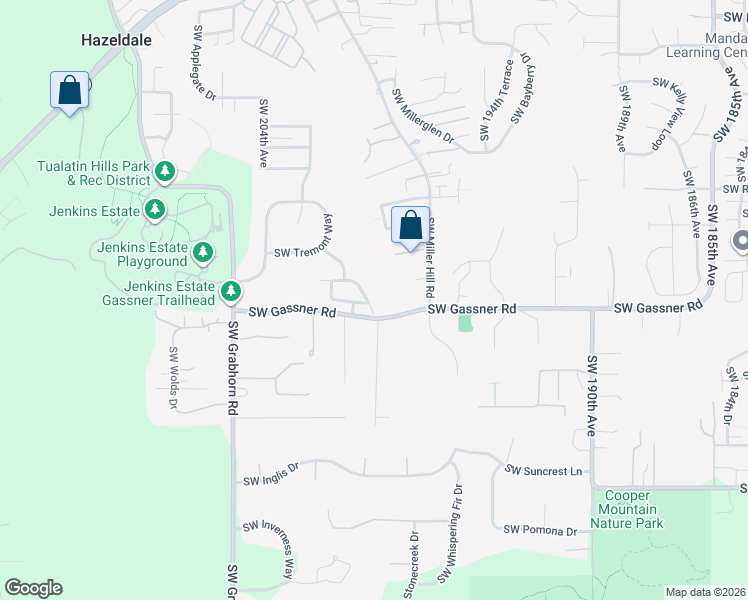 map of restaurants, bars, coffee shops, grocery stores, and more near 19937 Southwest Valiant Drive in Beaverton