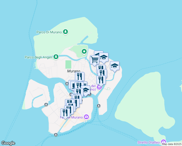 map of restaurants, bars, coffee shops, grocery stores, and more near 4 Calle de Mezo in Venezia