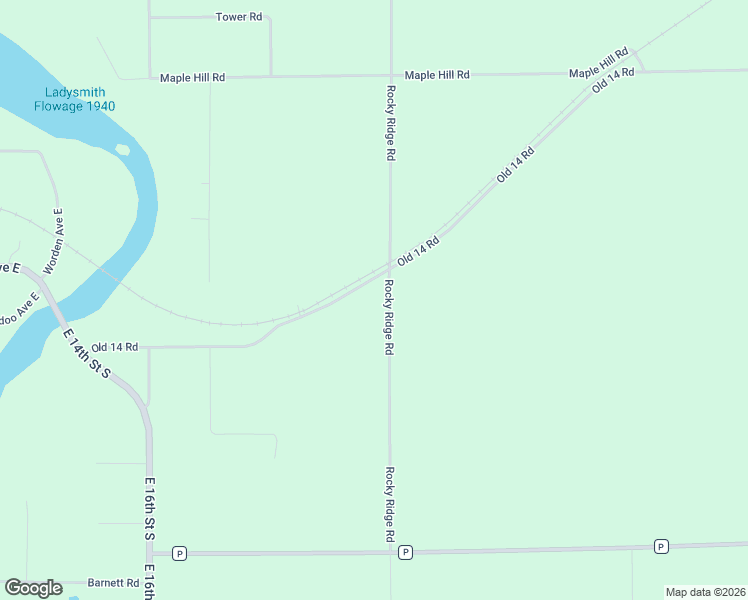 map of restaurants, bars, coffee shops, grocery stores, and more near N4709 Rocky Ridge Road in Ladysmith