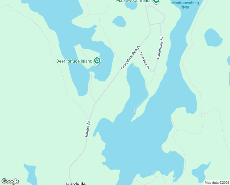 map of restaurants, bars, coffee shops, grocery stores, and more near 9 Sunnyshore Park Drive in Parry Sound