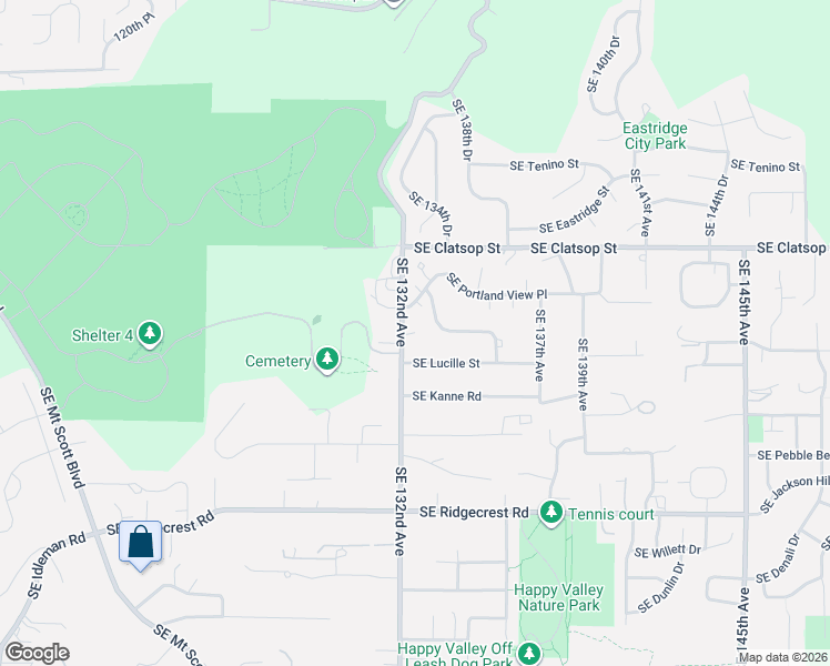 map of restaurants, bars, coffee shops, grocery stores, and more near 16715 Southeast Multnomah Court in Happy Valley