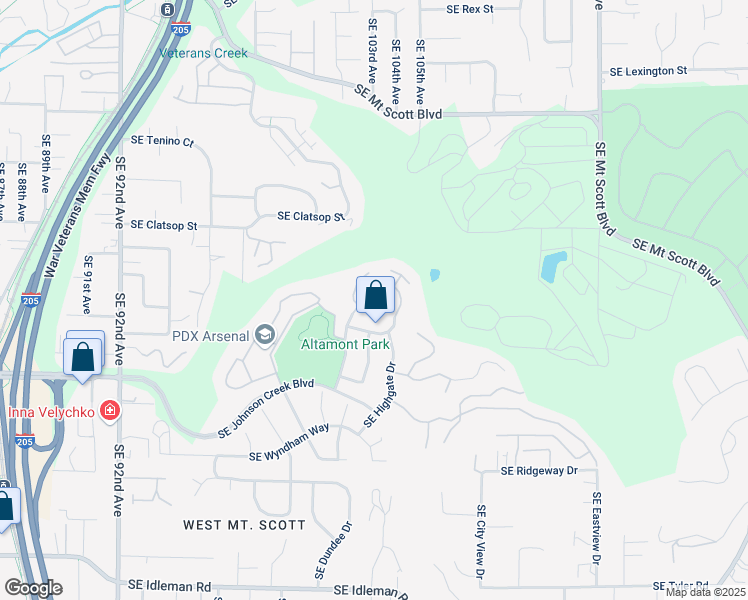 map of restaurants, bars, coffee shops, grocery stores, and more near 8688 Southeast Bristol Park Drive in Happy Valley