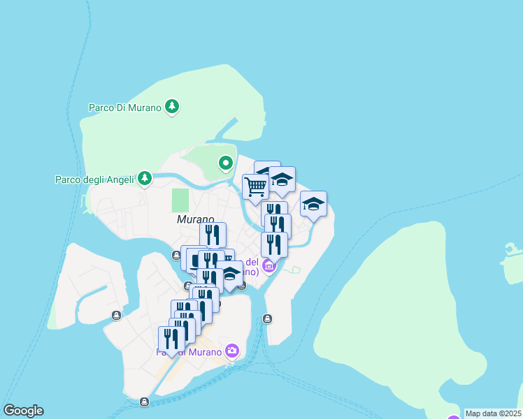 map of restaurants, bars, coffee shops, grocery stores, and more near 4 Calle de Mezo in Venezia