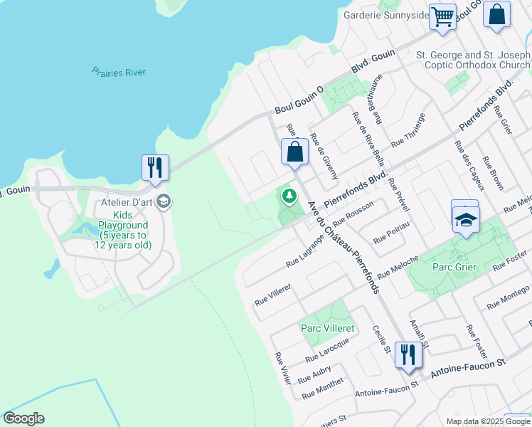 map of restaurants, bars, coffee shops, grocery stores, and more near 4825 Rue Paul-Pouliot in Montréal