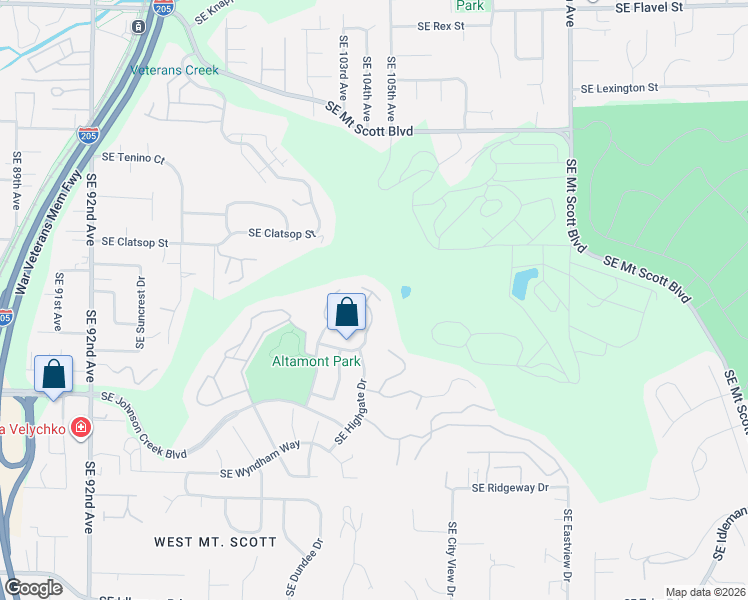map of restaurants, bars, coffee shops, grocery stores, and more near 10258 Southeast Bristol Lane in Happy Valley