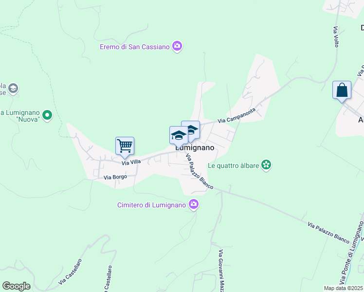 map of restaurants, bars, coffee shops, grocery stores, and more near 2 Via Campanonta in Lumignano
