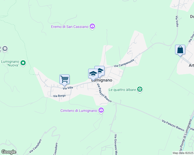 map of restaurants, bars, coffee shops, grocery stores, and more near 2 Via Campanonta in Lumignano