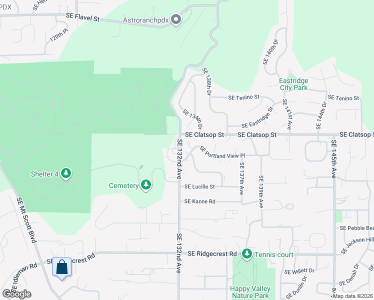 map of restaurants, bars, coffee shops, grocery stores, and more near 8652 Southeast Diamond Creek Court in Happy Valley