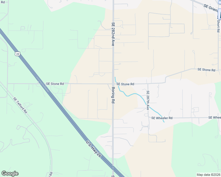 map of restaurants, bars, coffee shops, grocery stores, and more near 8603 Southeast 282nd Avenue in Boring