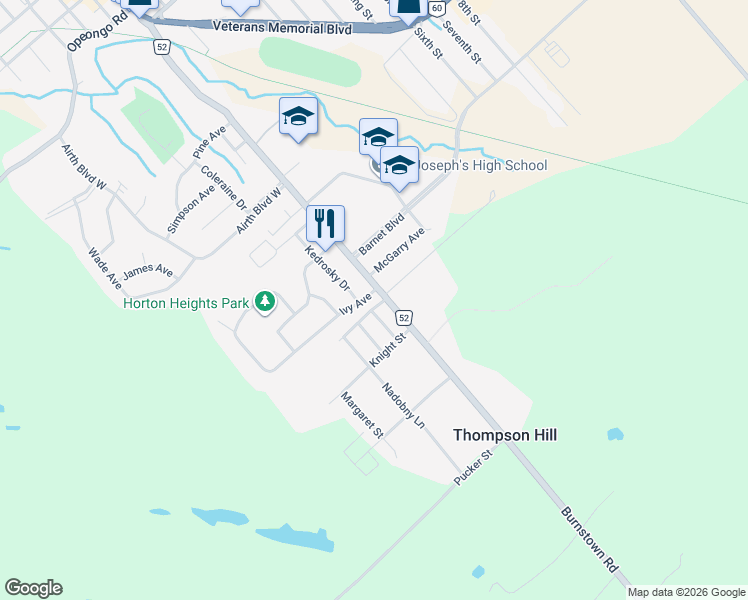 map of restaurants, bars, coffee shops, grocery stores, and more near 35 Ivy Avenue in Renfrew