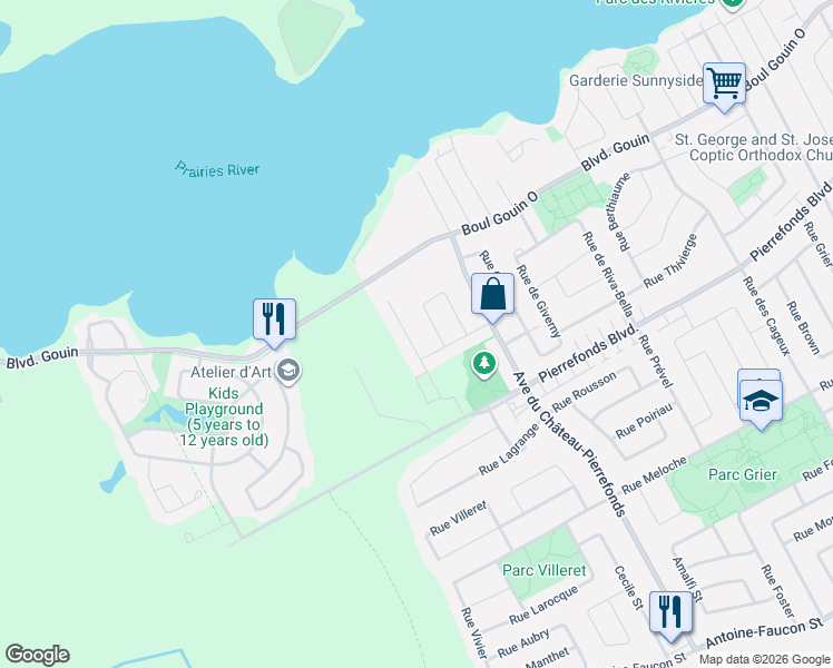 map of restaurants, bars, coffee shops, grocery stores, and more near 4903 Rue Paul-Pouliot in Montréal
