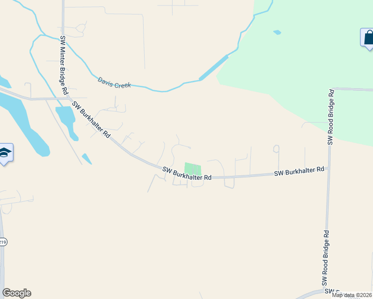 map of restaurants, bars, coffee shops, grocery stores, and more near 29009 Southwest Burkhalter Road in Hillsboro