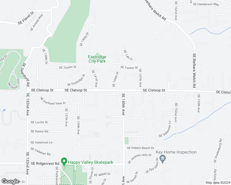 map of restaurants, bars, coffee shops, grocery stores, and more near 14449 Southeast Donatello Loop in Happy Valley