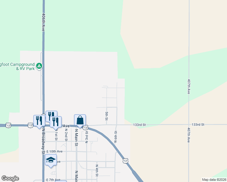 map of restaurants, bars, coffee shops, grocery stores, and more near 5th Street in Groton