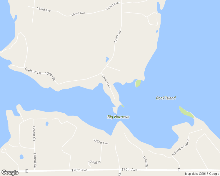 map of restaurants, bars, coffee shops, grocery stores, and more near 1751 Leeland Court in Balsam Lake