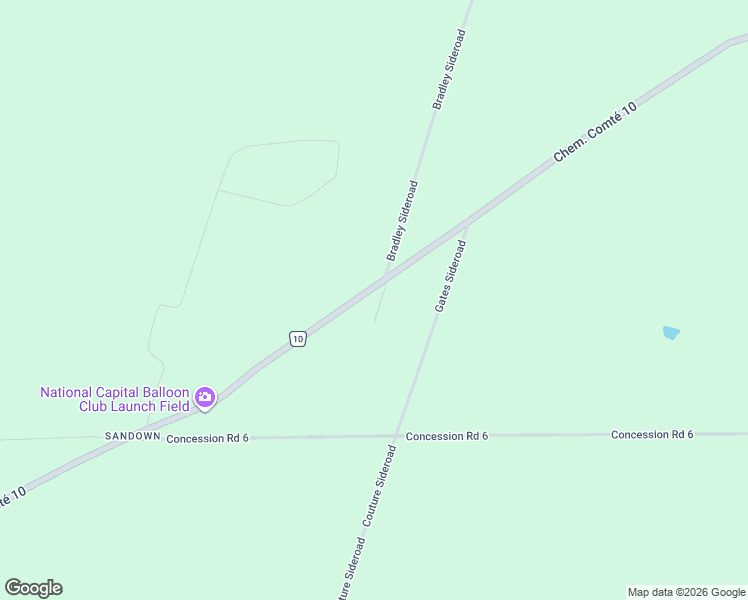 map of restaurants, bars, coffee shops, grocery stores, and more near 6320 Regional Road 10 in The Nation