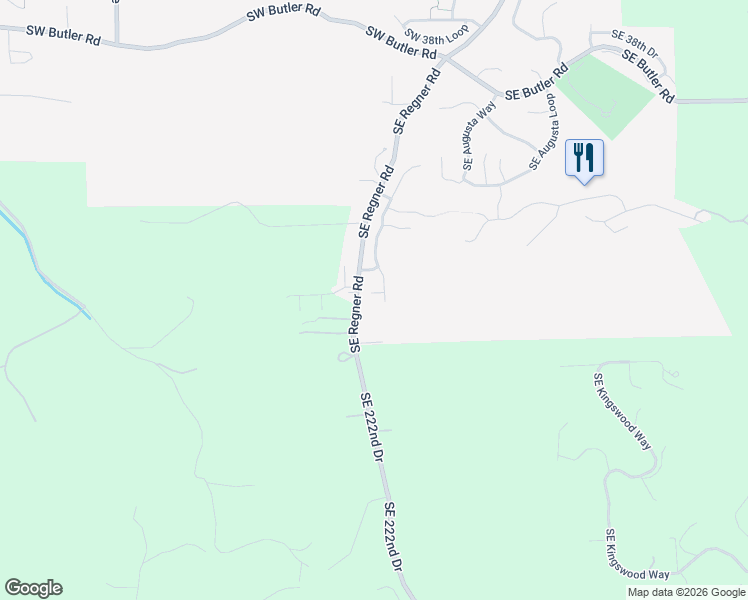 map of restaurants, bars, coffee shops, grocery stores, and more near 5000 Southeast Regner Road in Gresham