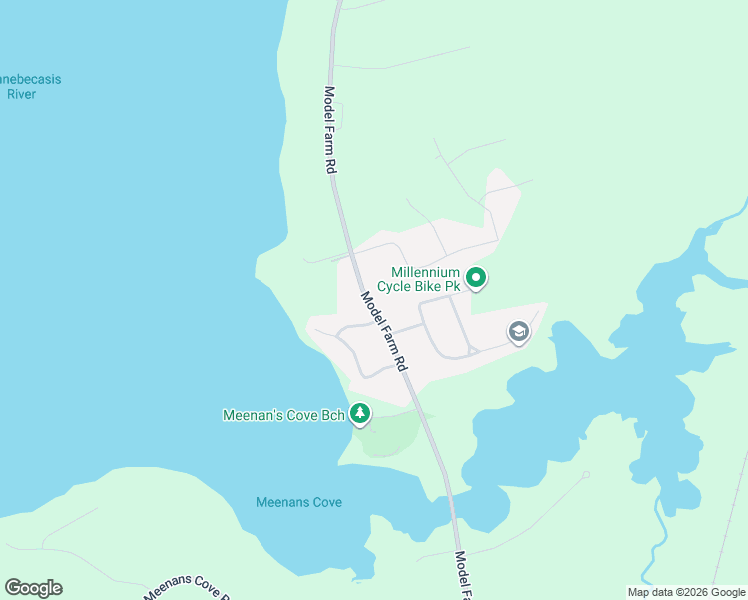 map of restaurants, bars, coffee shops, grocery stores, and more near 244 Model Farm Road in Quispamsis
