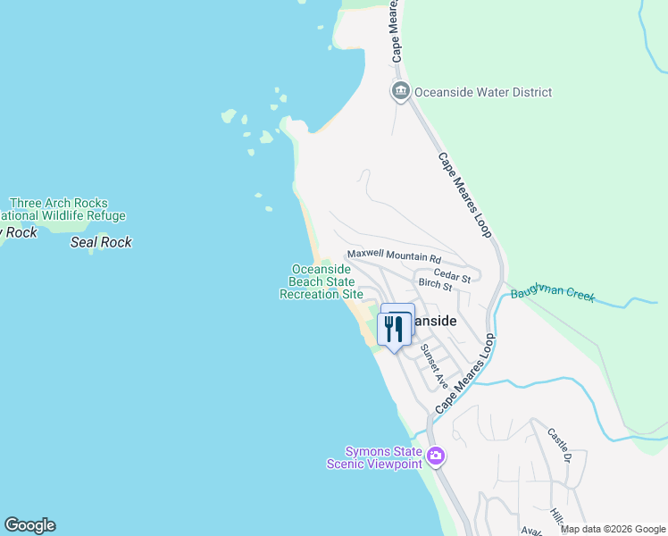map of restaurants, bars, coffee shops, grocery stores, and more near 1745 Rosenberg Loop in Tillamook