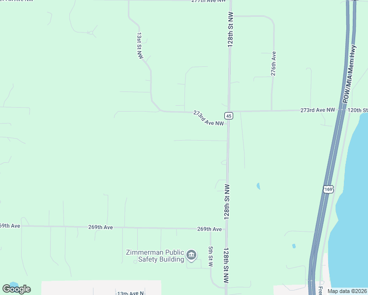 map of restaurants, bars, coffee shops, grocery stores, and more near 27220 128th Street Northwest in Zimmerman