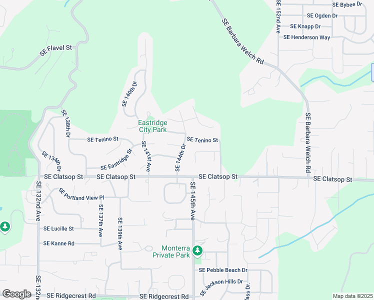 map of restaurants, bars, coffee shops, grocery stores, and more near 14331 Southeast Crystal Court in Portland