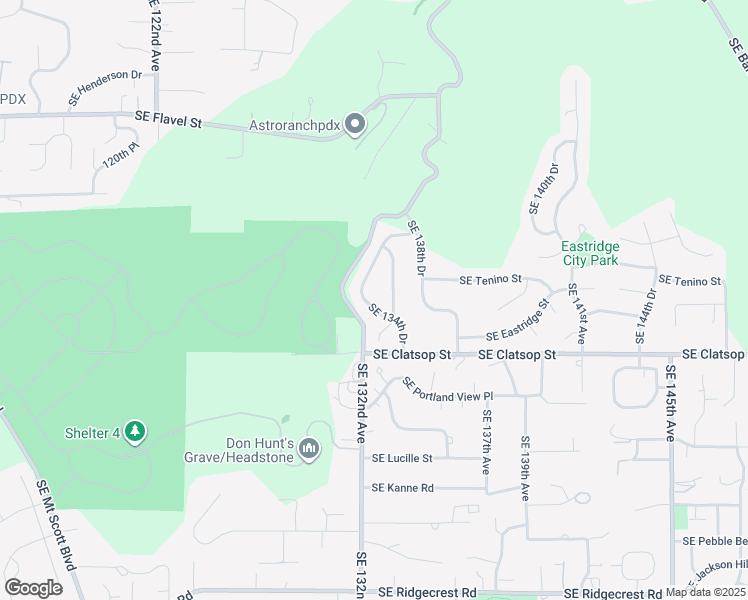 map of restaurants, bars, coffee shops, grocery stores, and more near 8340 Southeast 134th Drive in Portland