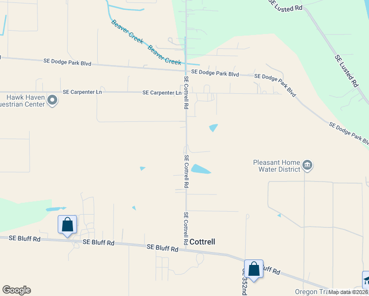 map of restaurants, bars, coffee shops, grocery stores, and more near 8207 Southeast Cottrell Road in Boring