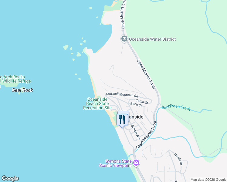 map of restaurants, bars, coffee shops, grocery stores, and more near in Oceanside