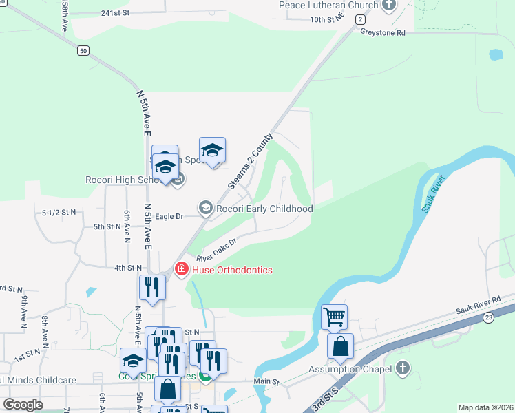 map of restaurants, bars, coffee shops, grocery stores, and more near 201 Golf Court in Cold Spring